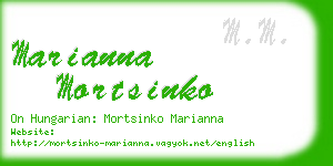 marianna mortsinko business card